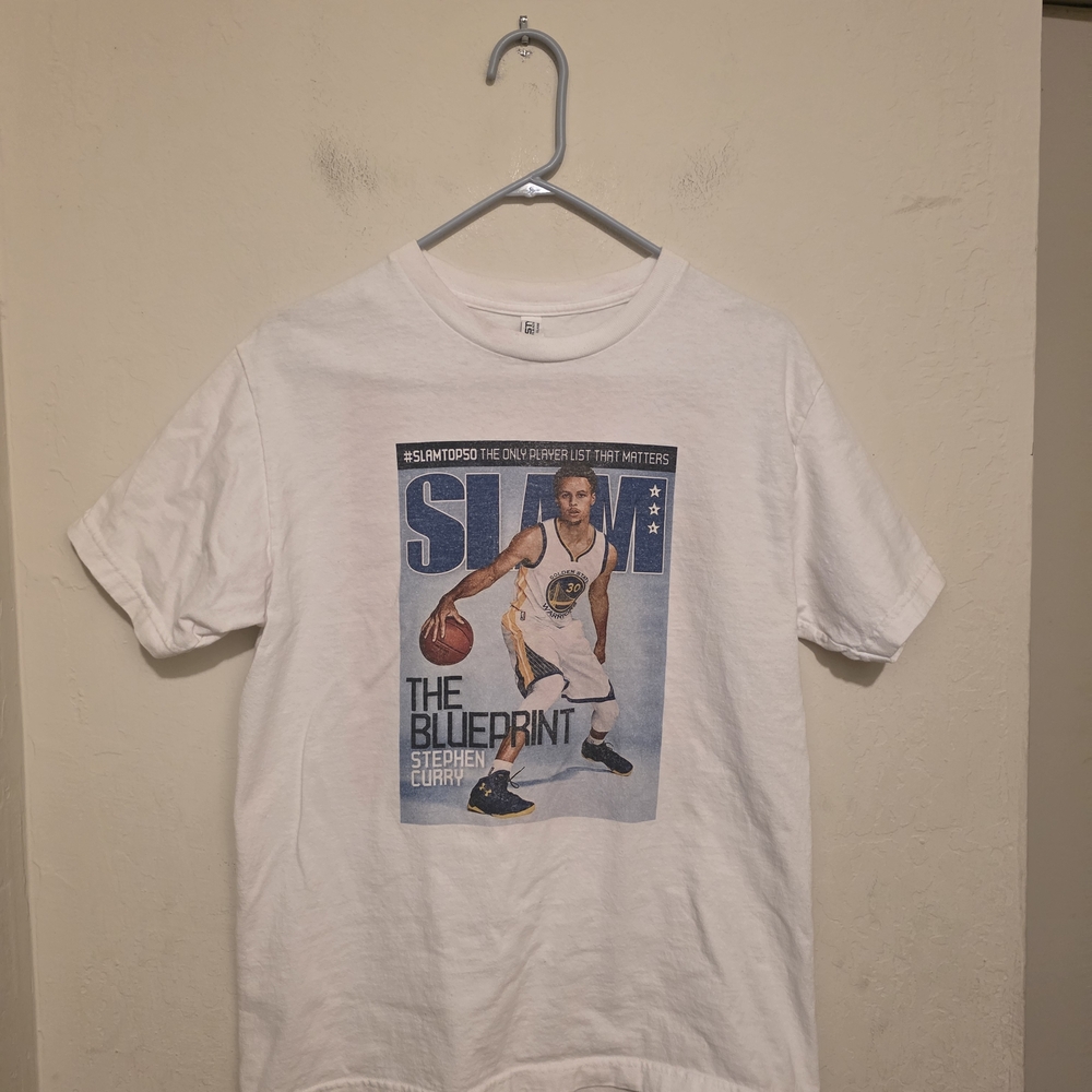 Alstyle White Basketball Short Sleeve Shirt Size Meduim